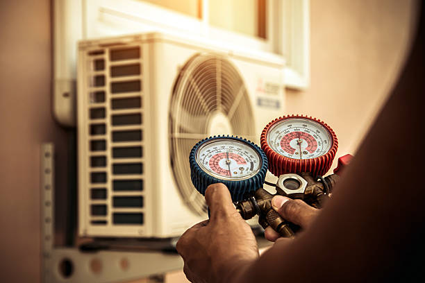 Professional Hvac technician working in Campbellsport, WI